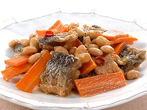 サンマと大豆の南蛮漬け