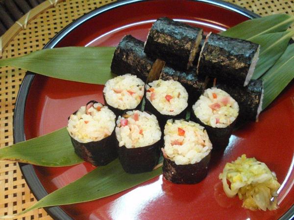 ザワークラウトとベーコンの海苔巻
