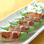 スナップえんどうのベーコン巻き
