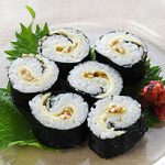 セロリと納豆のチーズ海苔巻き
