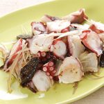 タコ・ドライいちじく・みょうがの和え物