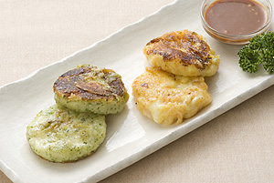 チーズの２色じゃがいものお焼き