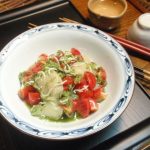 トマト・ホタテ貝柱・シラス干しのみどり酢和え