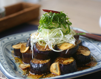 ナスのにんにく香味焼き