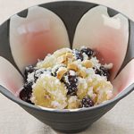 バナナと黒豆のカッテージチーズ和え