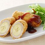 バナナの豚肉巻き揚げフライ