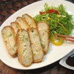 ピクルスとクリームチーズのれんこんはさみ揚げ