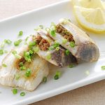 ブリの梅肉はさみ焼き
