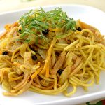 ブルーベリー入りカレースパゲッティ