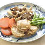 ホタテ貝柱ときのこの炊き合わせ