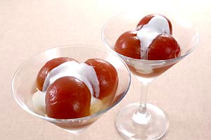 ミニトマトのコンポートヨーグルトがけ
