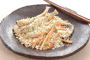ワカサギのうの花和え