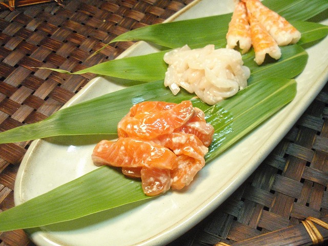 刺身の塩麹和え