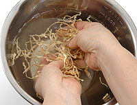 半熟卵入り雑穀のカレー雑炊