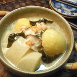 大根とじゃがいものチーズあんがけ
