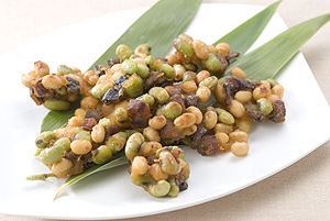 大豆とウナギのキツネ揚げ
