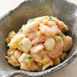 大豆・とうもろこし・小エビの明太和え