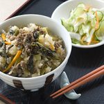 小松菜と牛肉の炊き込みごはん