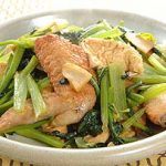 小松菜と鶏手羽先の炒め煮