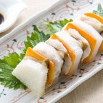 山の芋と鶏ササミ肉の蒸し物