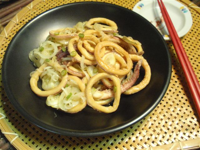 揚げイカのマリネ
