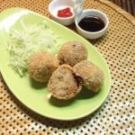 揚げ納豆と豚ひき肉のコロッケ