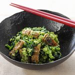 春菊とウナギのずんだ和え