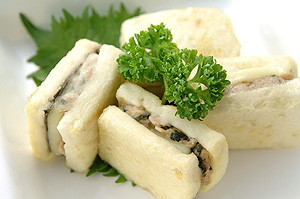 木綿豆腐・チーズ・ツナのはさみ焼き