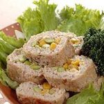 枝豆ととうもろこしの蒸しローフ
