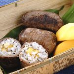 柿の牛肉巻きおにぎり