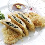 海苔と水菜の豚肉フライ