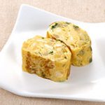 漬け物とあさつきの卵焼き