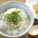 焼きねぎとしょうがのお粥