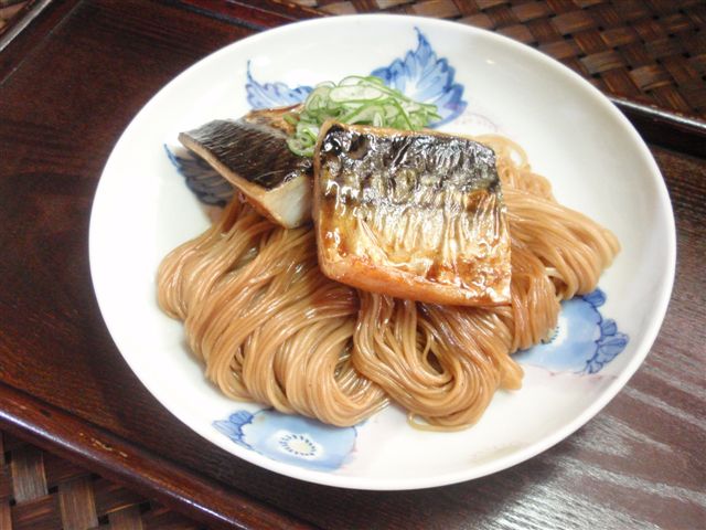 焼きサバそうめん