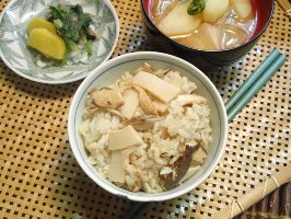 焼きサバ入りたけのこごはん