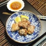 焼き鶏モモ肉のみぞれ酢添え