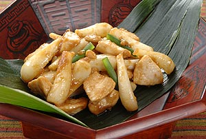 生らっきょうのごま油炒め