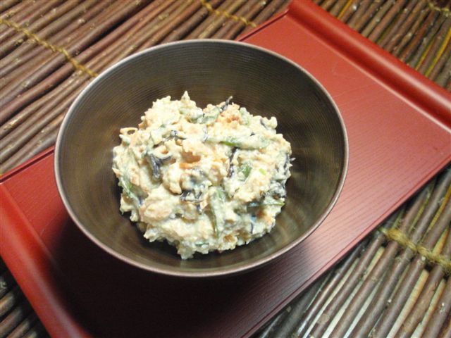 生鮭の味噌白和え