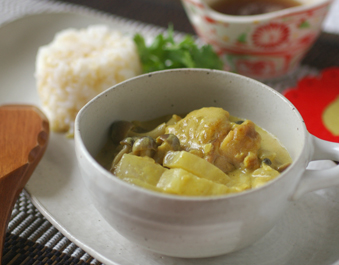 白菜と鶏肉のココナッツカレー