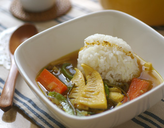 筍とひき肉の和風スープカレー