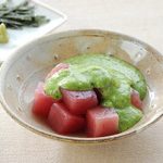粉茶トロロとマグロのやまかけ