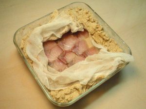 糠味噌漬けの手ごね寿司