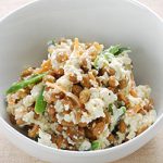 納豆とさやいんげんの白和え風