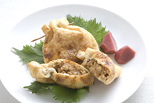 納豆とナッツの信田焼き