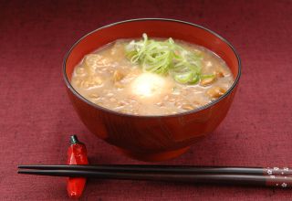 納豆汁＋なめこ＋油揚げ