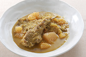 羊肉とグレープフルーツのカレー