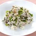 菜の花と梅干の混ぜごはん