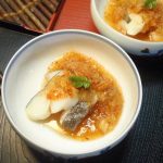 蒸しタラのキムチみぞれあんがけ
