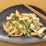 行者にんにくとエリンギの卵炒め
