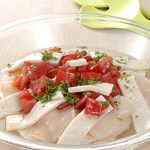 豆腐寒天とホタテ貝柱のパセリドレッシング